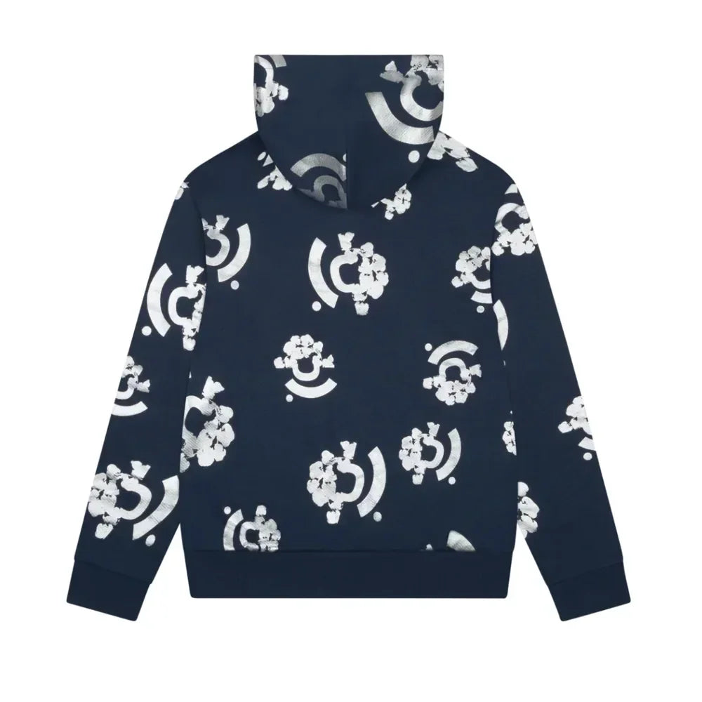 Denim Tears Bstroy Tears Zip Hoodie Blue - AFV Clothes