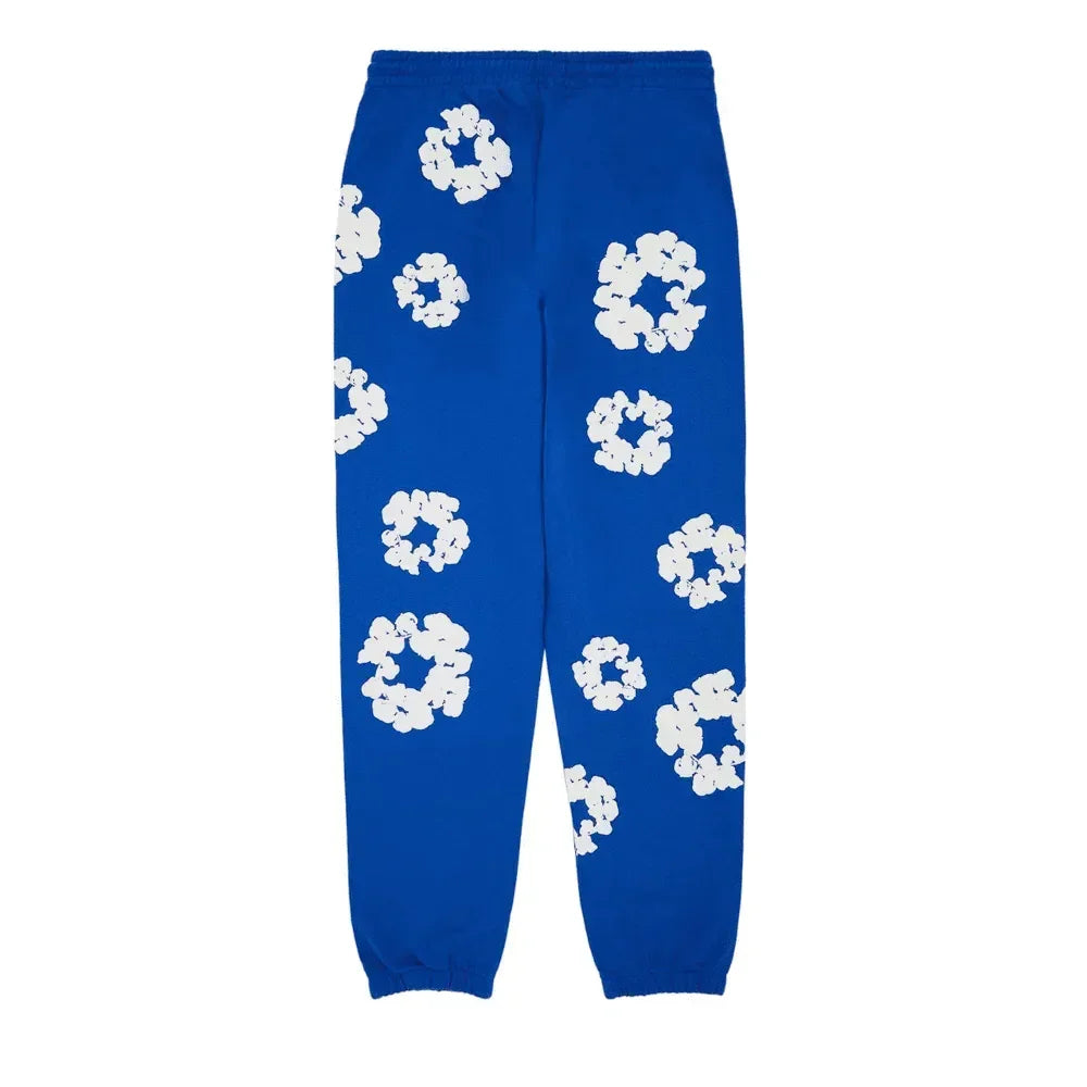 Denim Tears The Cotton Wreath Sweatpants Royal Blue - AFV Clothes