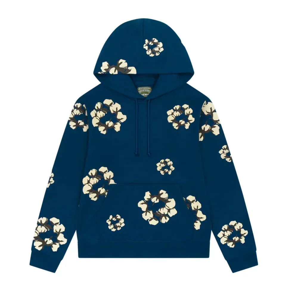 Denim Tears xCPFM Cactus Tears Wreath Hoodie Navy - AFV Clothes