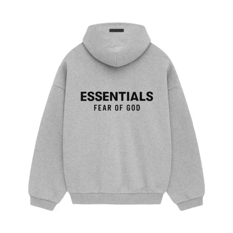 Fear of God Essentials Fleece Hoodie II Light Heather Gray FW24 - AFV Clothes