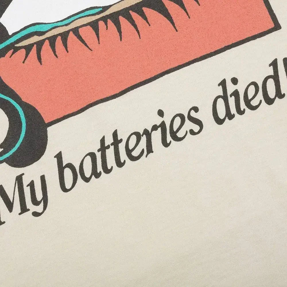 Gallery Dept. Dead Batteries Tee Antique White - AFV Clothes