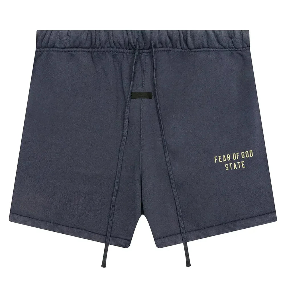 Fear of God Essentials Heavy Fleece Soccer Short Marine - AFV Clothes