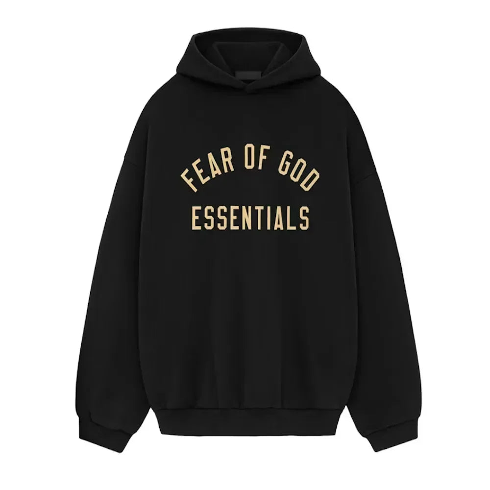 Fear of God Essentials Fleece II Hoodie Black FW24 - AFV Clothes