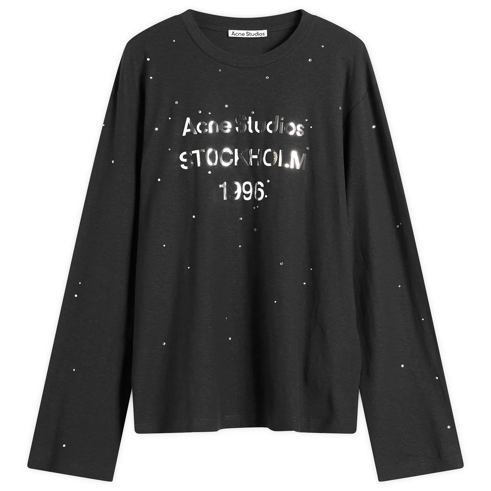 ACNE STUDIOS EDDEN RHINESTONE LONG SLEEVE TOP Black – AFewVibe