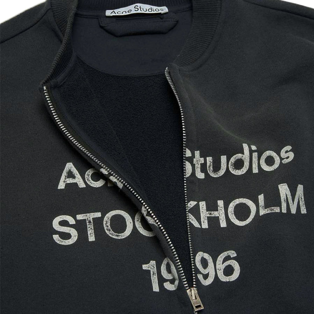 Acne Studios Zip Up 1996 Sweatshirt Black - Afewvibe