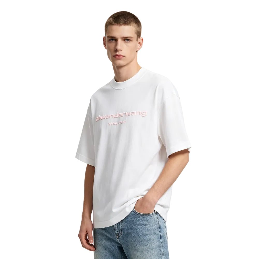 Alexander Wang Puff Logo Tee White - Afewvibe