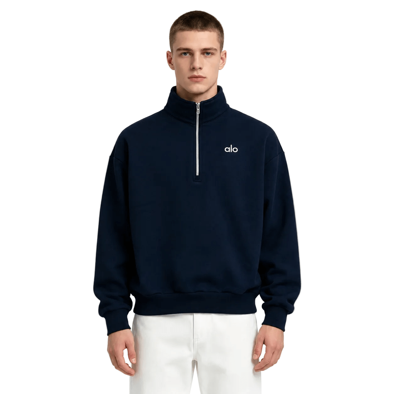 Alo Accolade quarter zip sweater Navy - AFewVibe