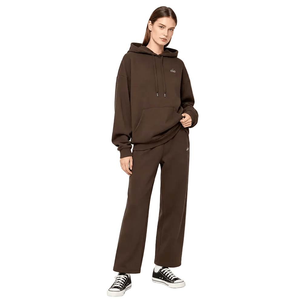 Alo Yoga Accolade Straight Leg Sweatpants Brown - AFewVibe