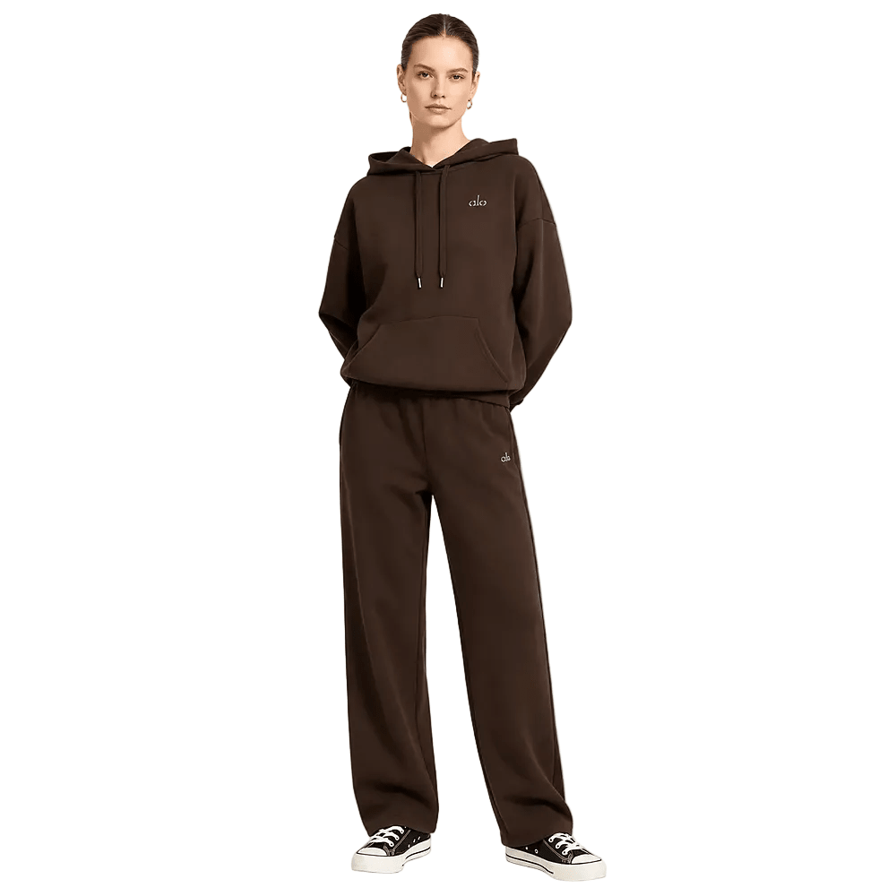 Alo Yoga Accolade Straight Leg Sweatpants Brown - AFewVibe