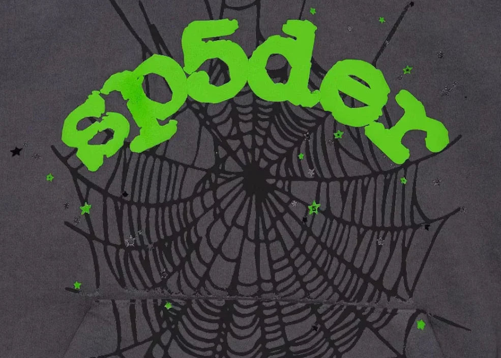 Sp5der Wait Web Hoodie Slate Grey