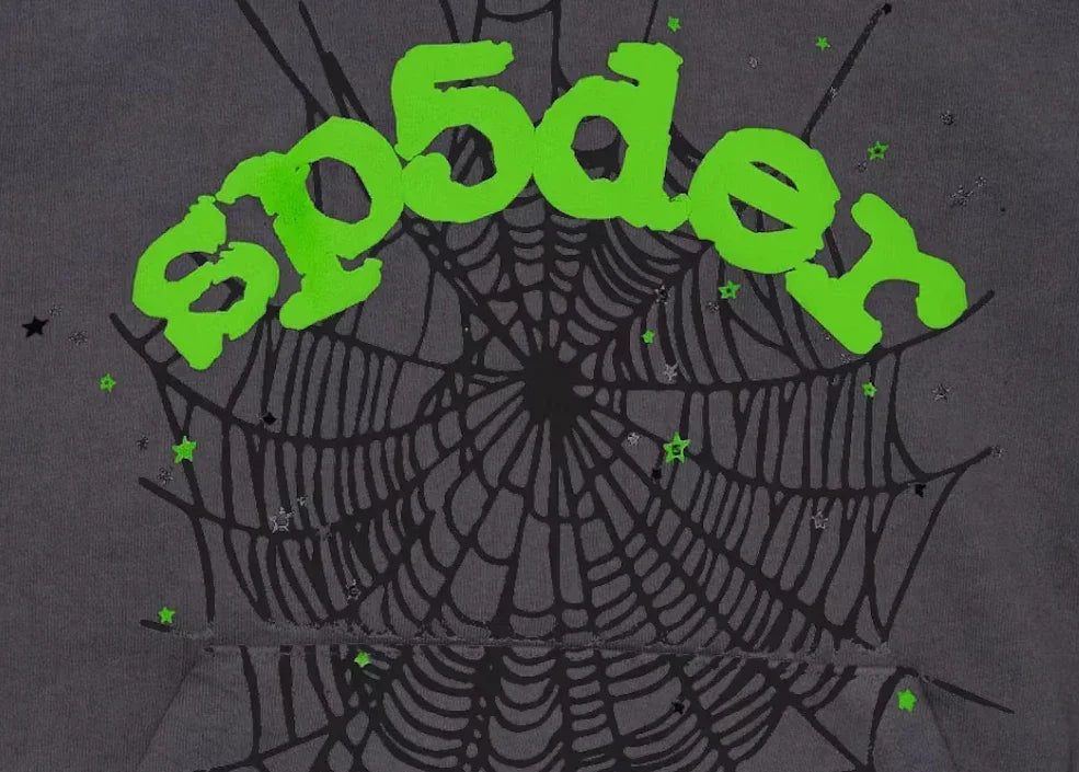 Sp5der Wait Web Hoodie Slate Grey