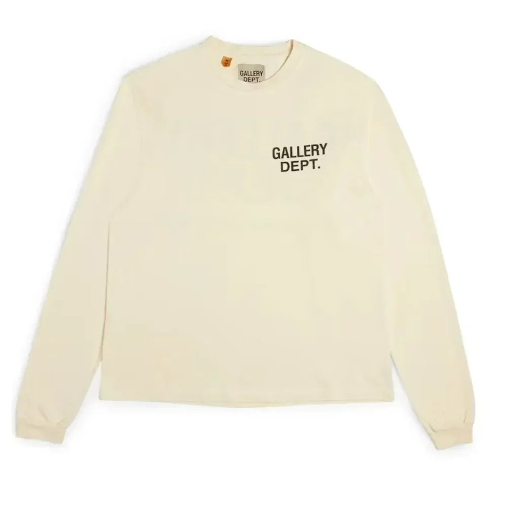 Gallery Dept. Souvenir L/S T-shirt Cream - AFV Clothes