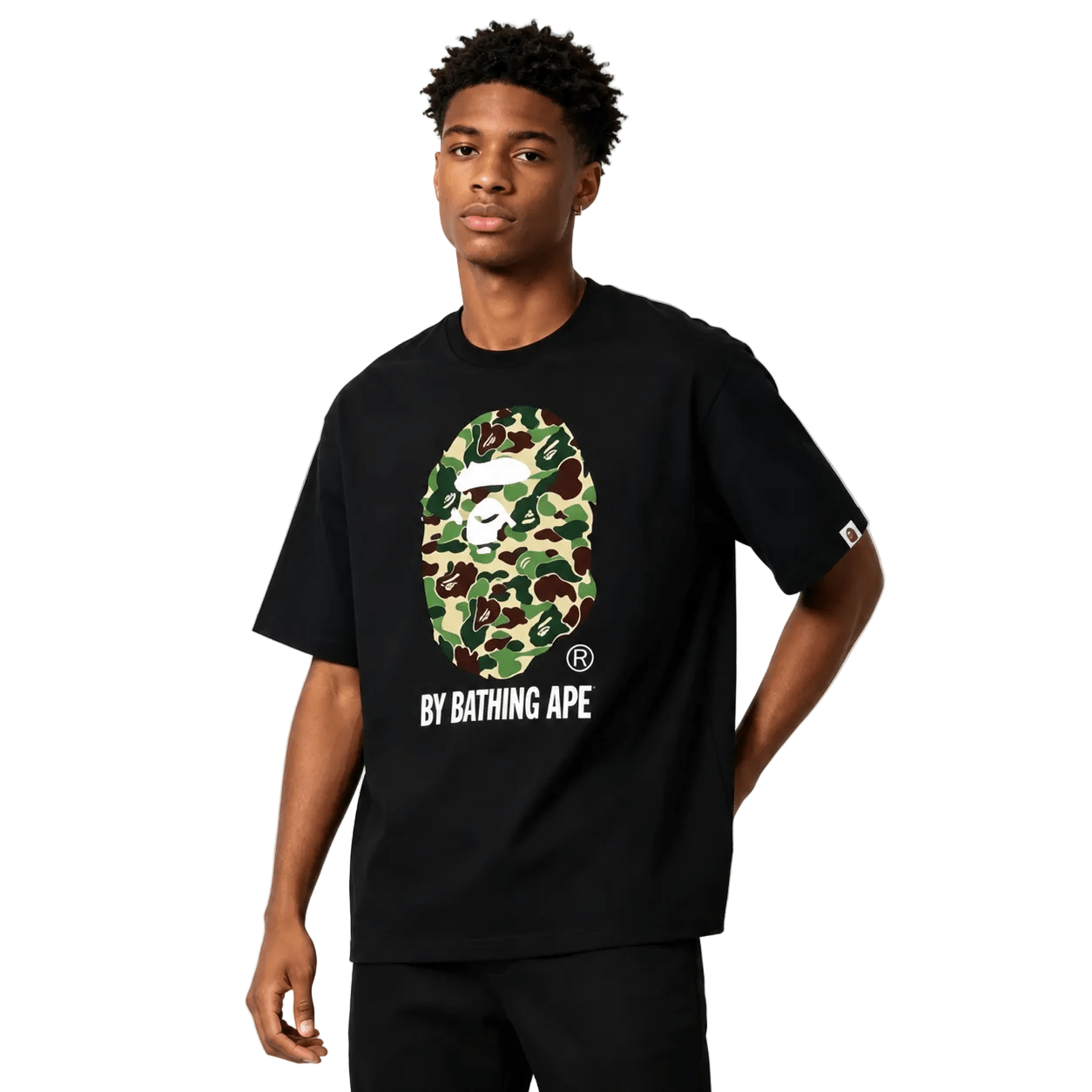 BAPE ABC Camo By Bathing Ape Tee Black Green - AFewVibe