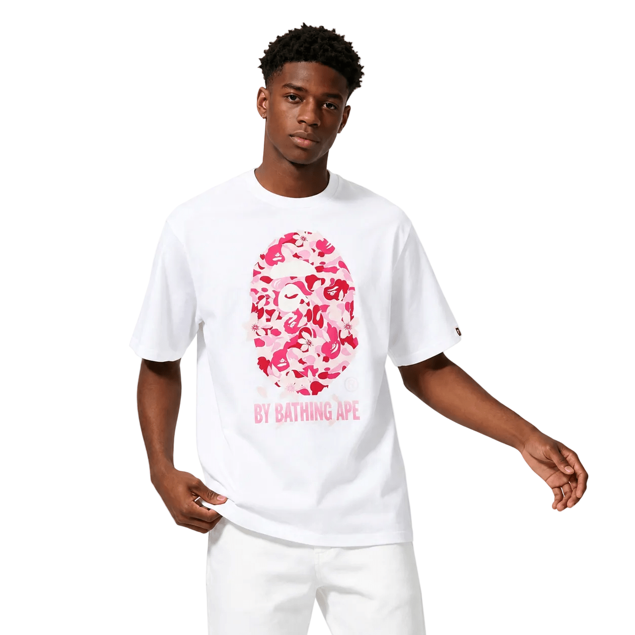 BAPE ABC Sakura Camo By Bathing Ape Tee SS26 White - AFewVibe