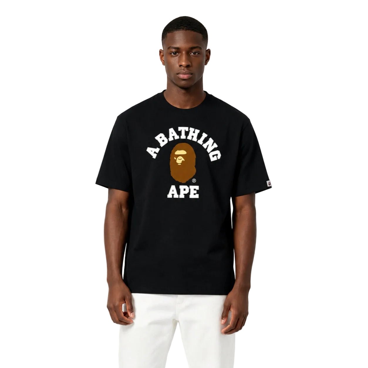 BAPE College Tee SS26 Black - AFewVibe