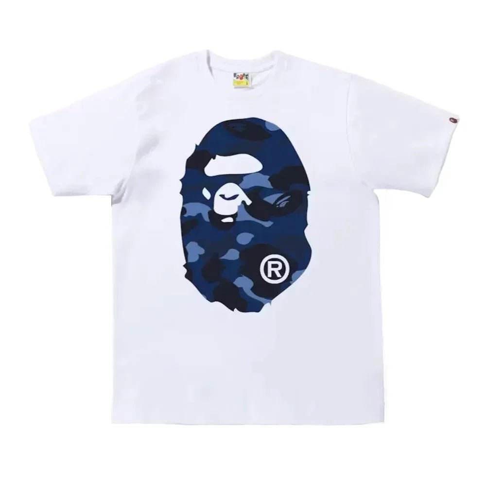 BAPE Color Camo Big Ape Head Tee White Blue – AFewVibe