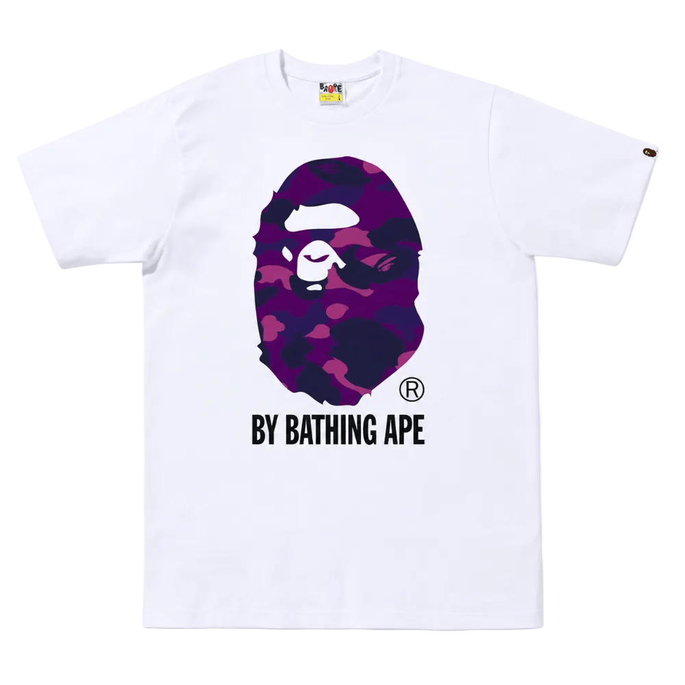 BAPE Color Camo By Bathing Ape Tee FW22 White Purple - AFewVibe