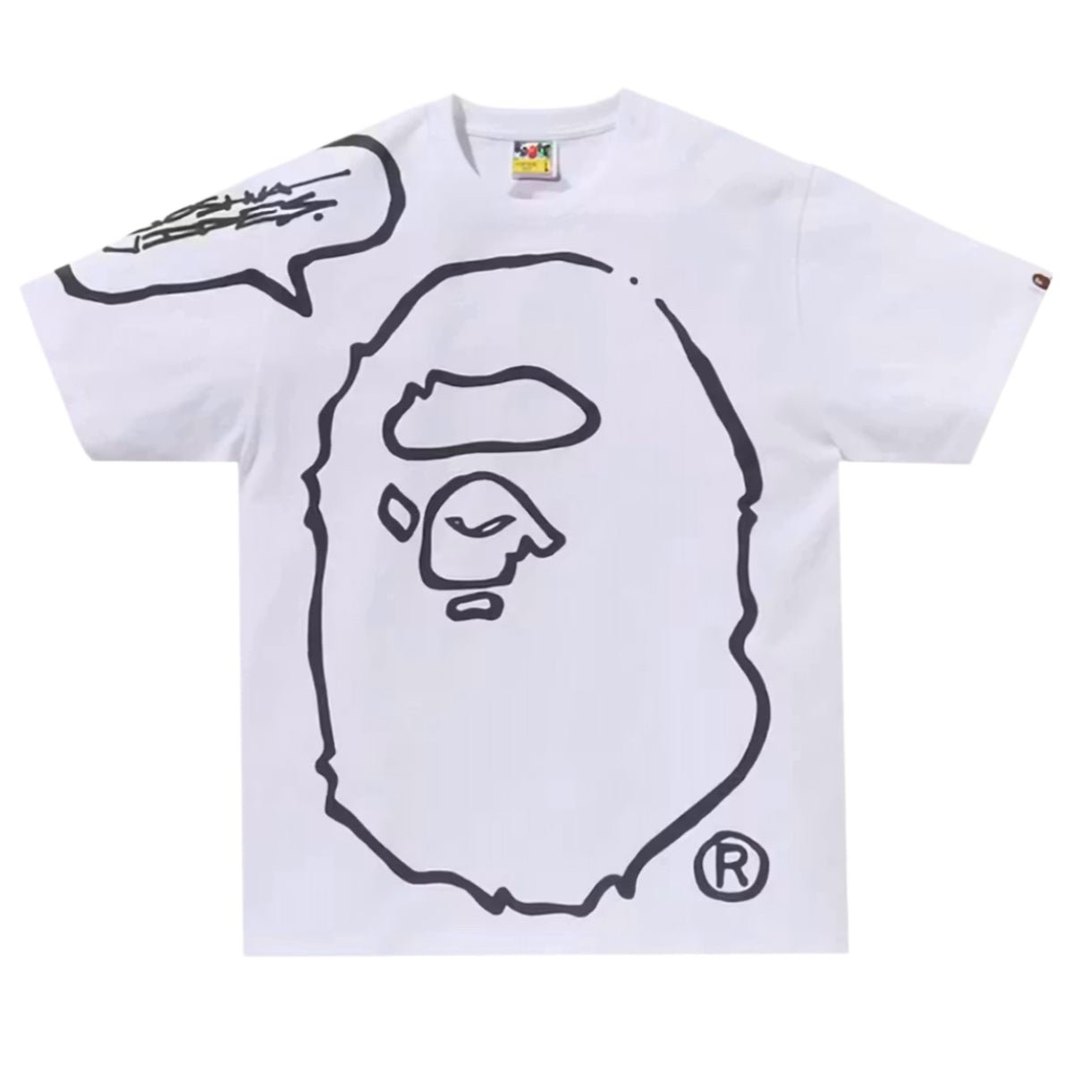 BAPE x Joshua Vides Ape Head Tee White - AFewVibe