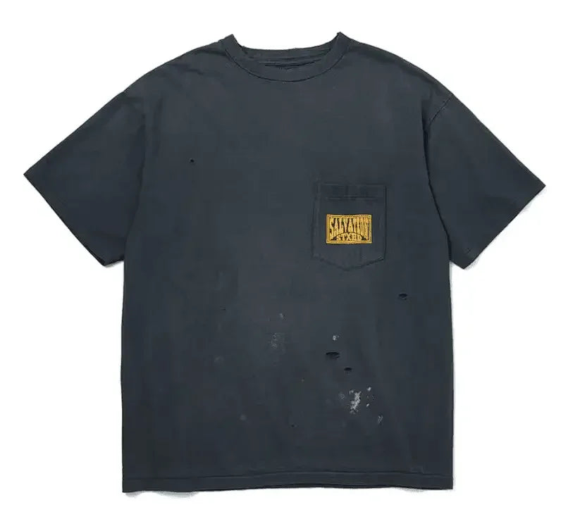 Neighborhood x Saint Michael STHD Pocket T-Shirt Vintage Black - AFV Clothes