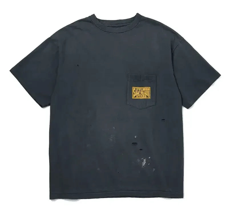 Neighborhood x Saint Michael STHD Pocket T-Shirt Vintage Black - AFV Clothes