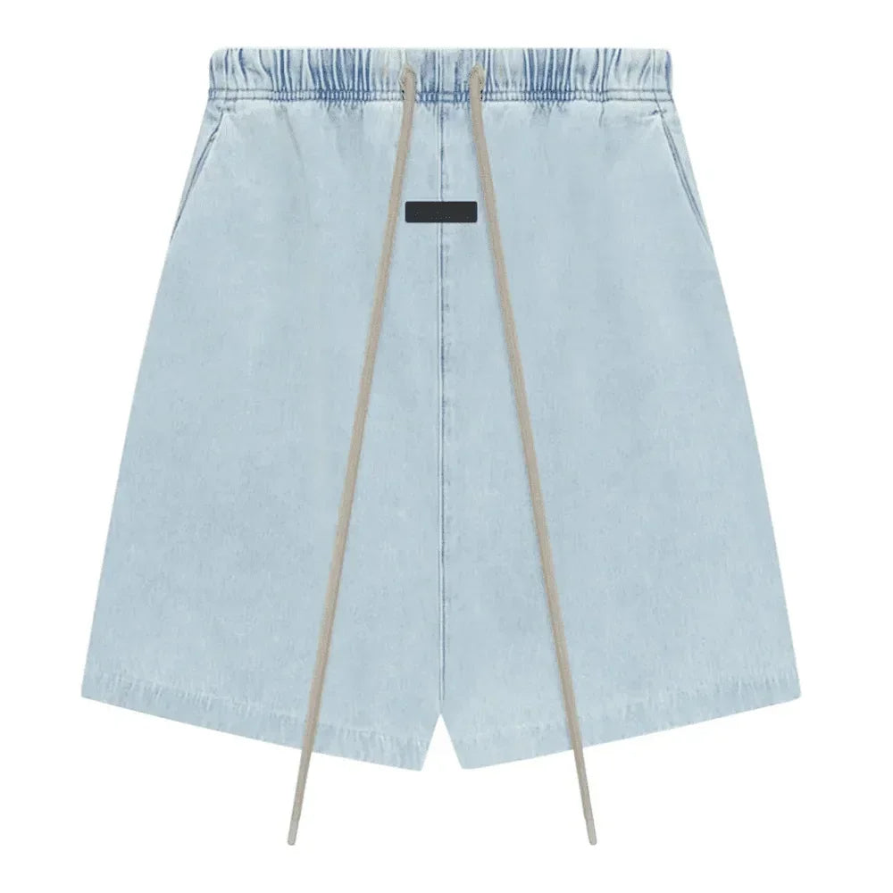 Fear of God Essentials Relaxed Short Light Washed Denim - AFV Clothes