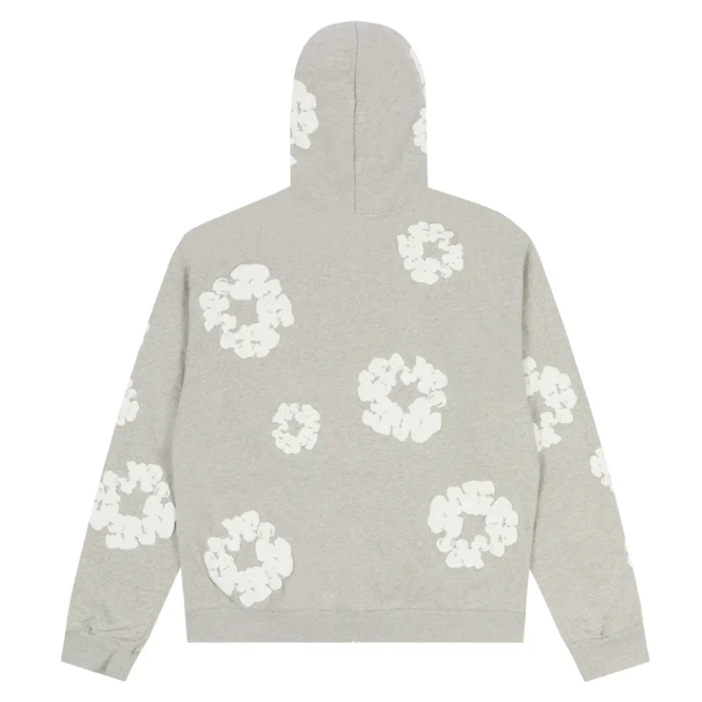 Denim Tears Cotton Wreath Zip Hoodie Grey