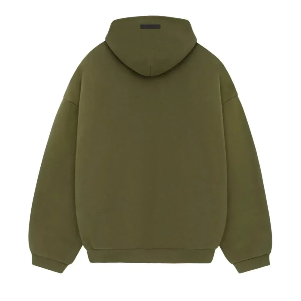 Fear of God Essentials Fleece Hoodie Military - AFV Clothes