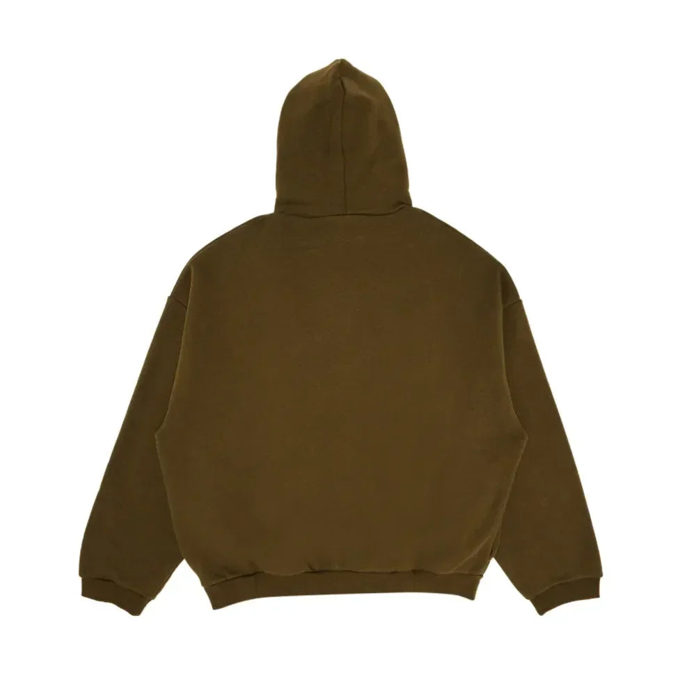 Fear Of God Essentials Fleece Hoodie Olive - AFV Clothes