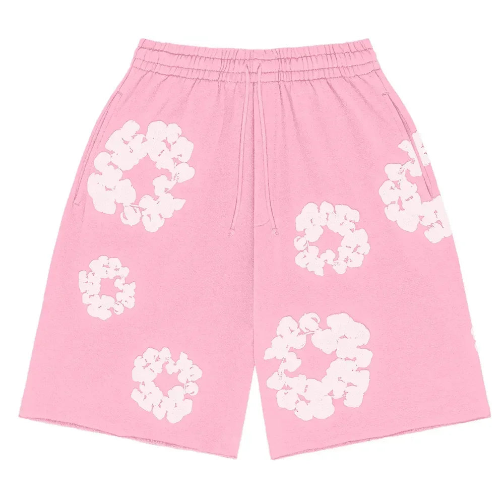 Denim Tears The Cotton Wreath Shorts Pink - AFV Clothes