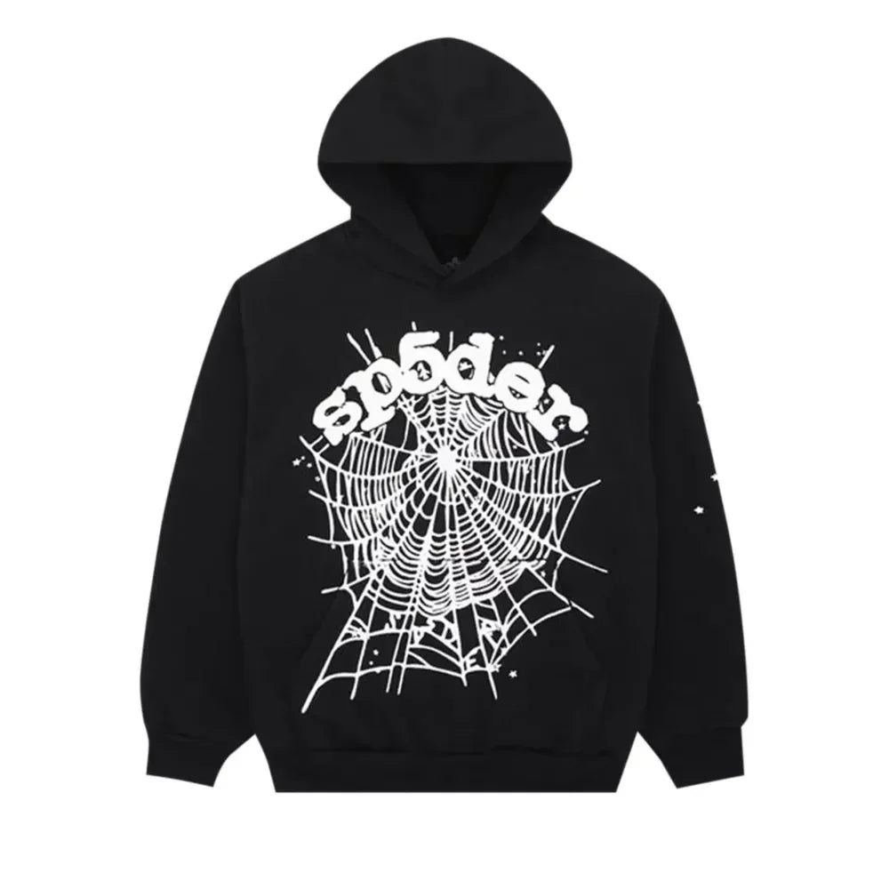 Sp5Der Og Web Hoodie Black - AFV Clothes