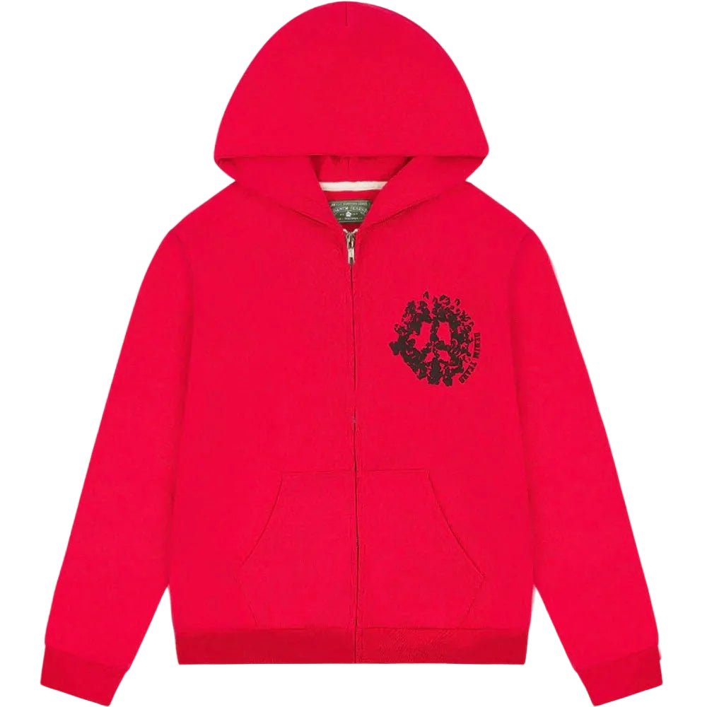 Denim Tears Denim University Zip Hoodie SS24 Red - AFewVibe