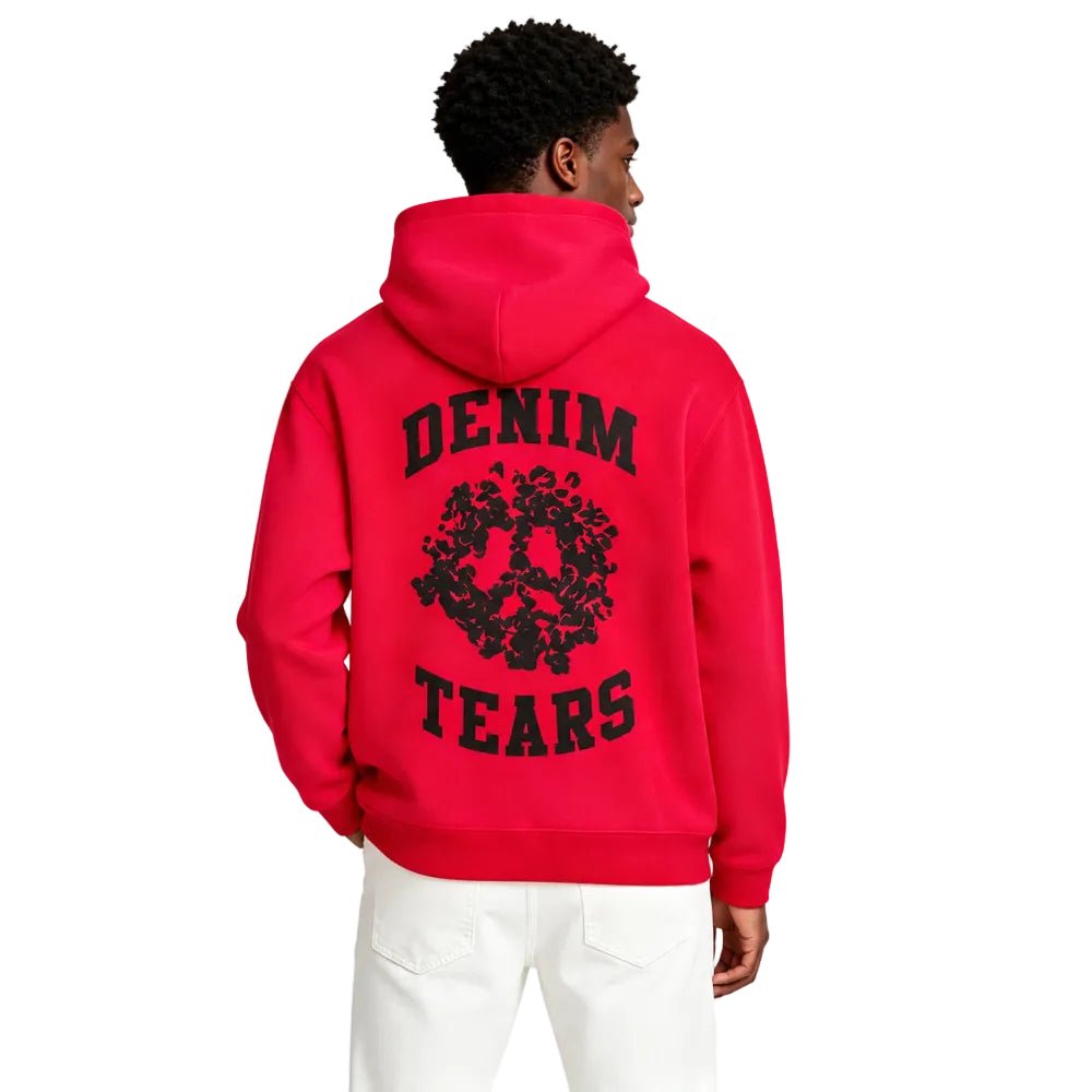 Denim Tears Denim University Zip Hoodie SS24 Red - AFewVibe