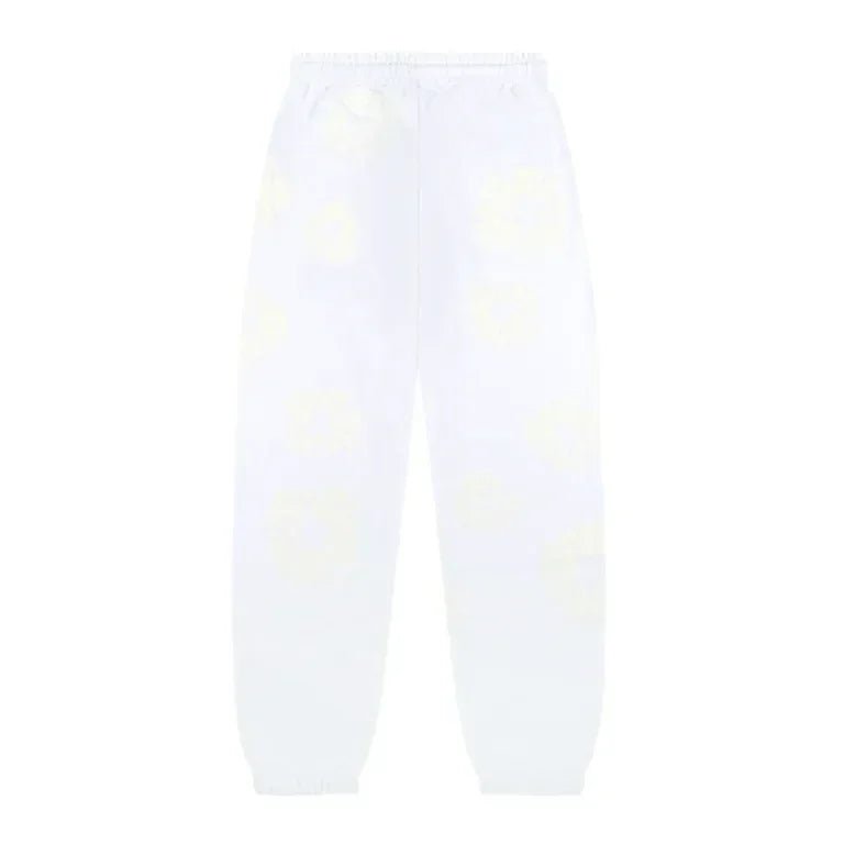 Denim Tears Mono Cotton Wreath Sweatpants White - Afewvibe