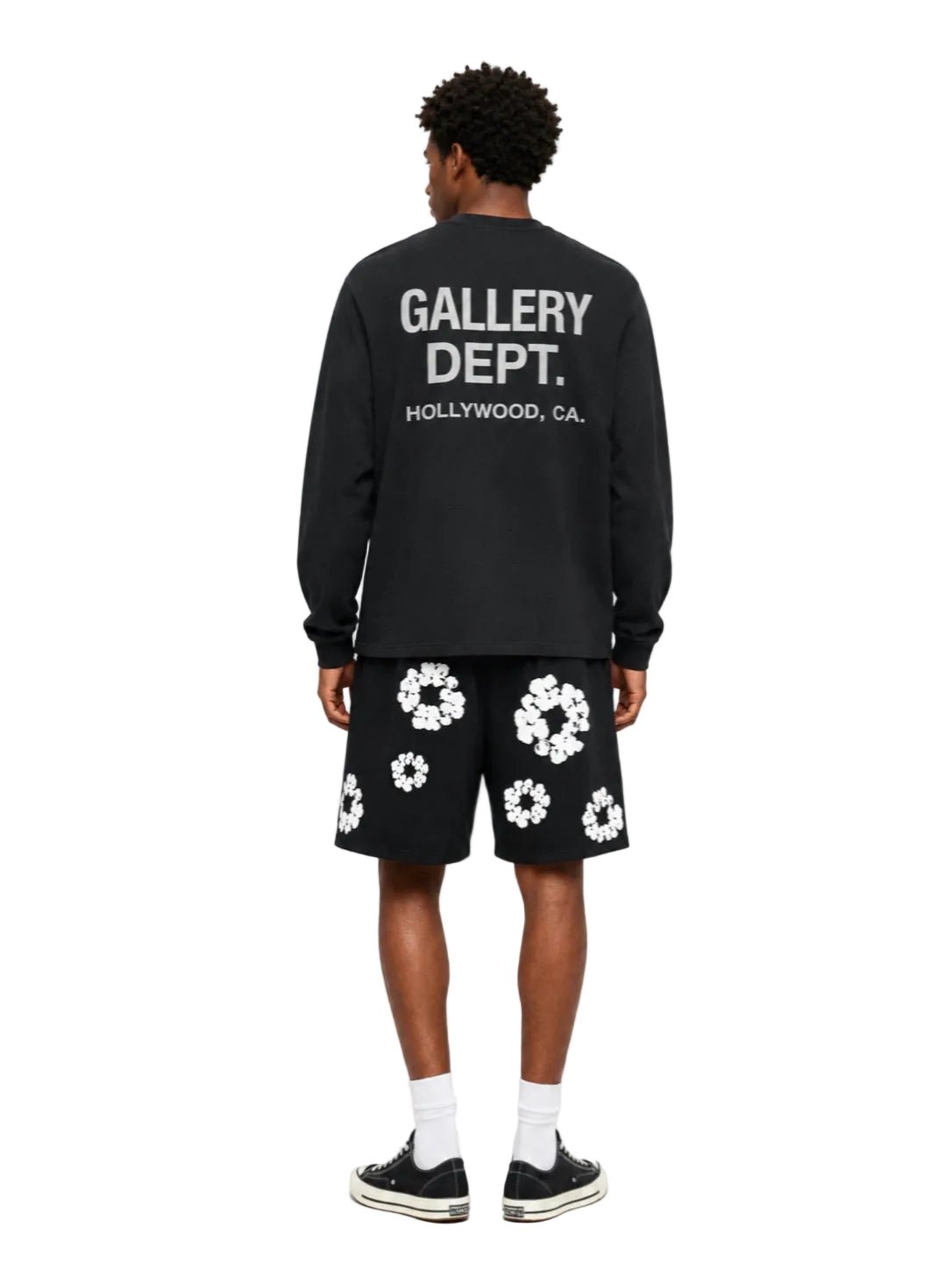Denim Tears The Cotton Wreath Shorts Black - AFewVibe