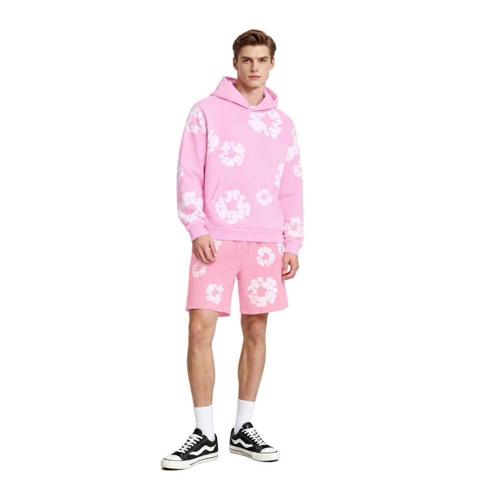 Denim Tears The Cotton Wreath Shorts Pink - AFewVibe