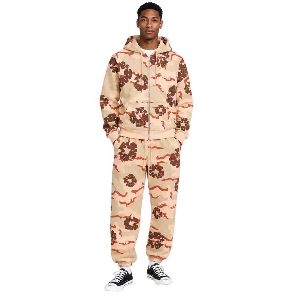 Denim Tears The Cotton Wreath Sweatpant Tan Camo - AFewVibe