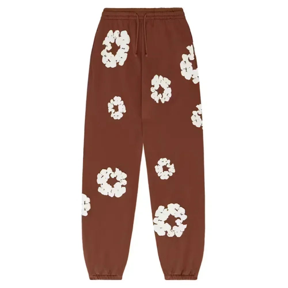 Denim Tears The Cotton Wreath Sweatpants Brown - Afewvibe