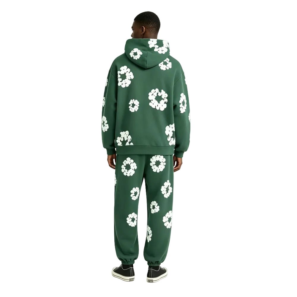 Denim Tears The Cotton Wreath Sweatpants Green - AFewVibe