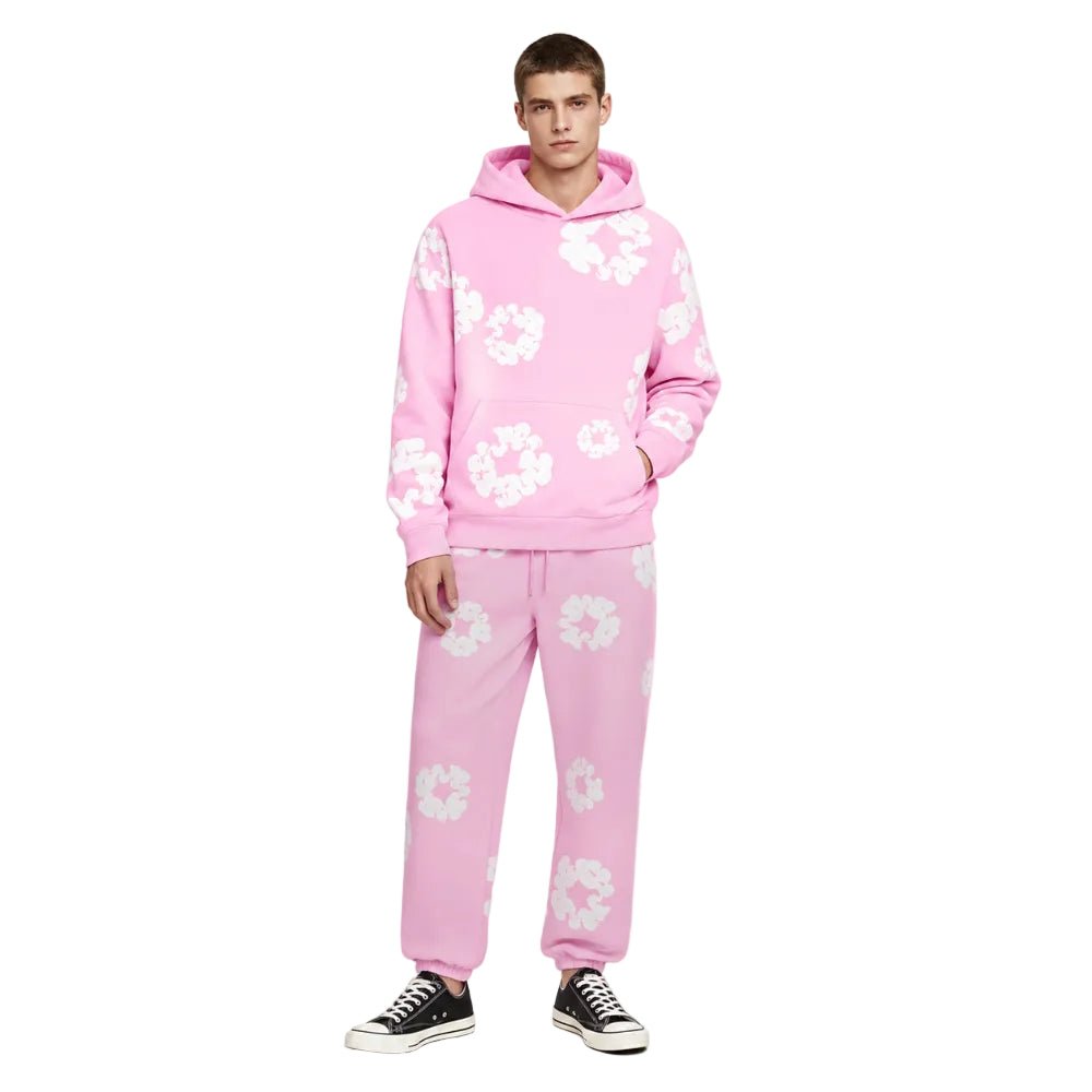 Denim Tears The Cotton Wreath Sweatpants Pink - AFewVibe
