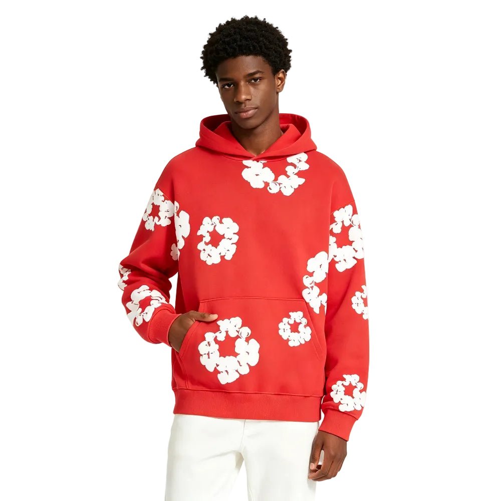 Denim Tears The Cotton Wreath Sweatshirt Red - AFewVibe