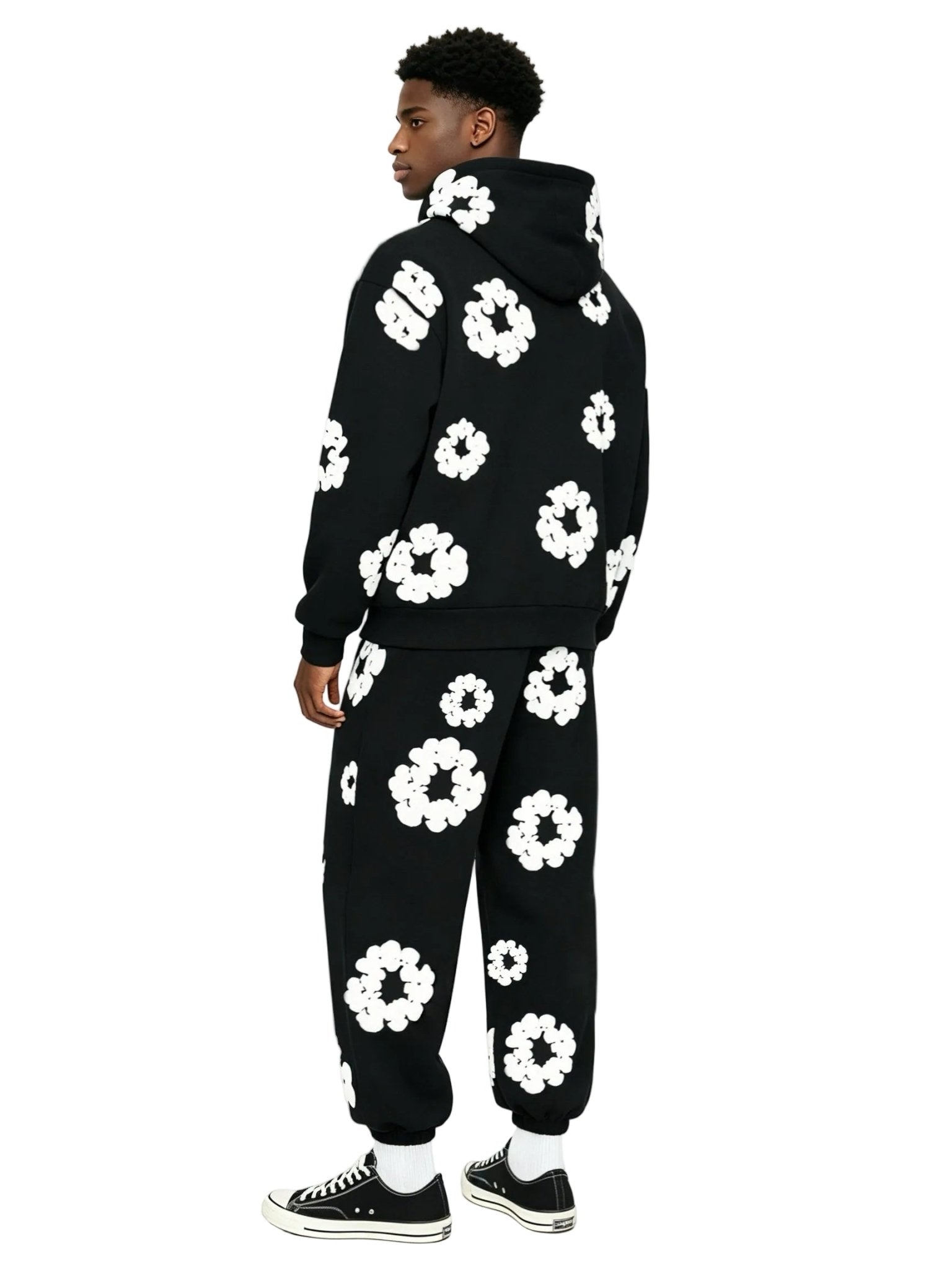 Denim Tears The Cottonwreath Sweatpants Black - AFewVibe