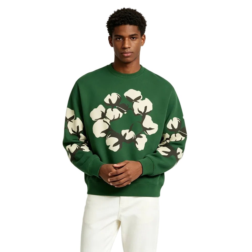 Denim Tears x CPFM Cactus Tears Crewneck Green - AFewVibe