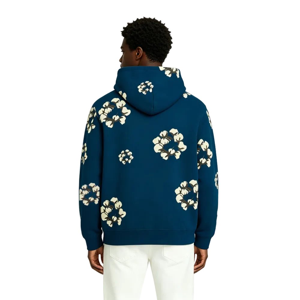 Denim Tears x CPFM Cactus Tears Wreath Hoodie Navy - AFewVibe