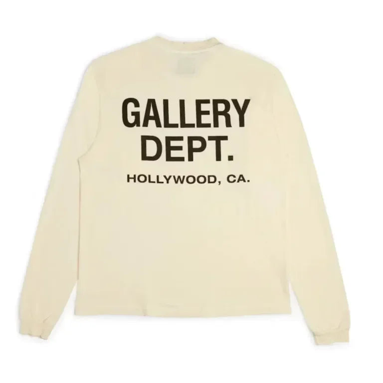 Gallery Dept. Souvenir L/S T-shirt Cream - AFV Clothes