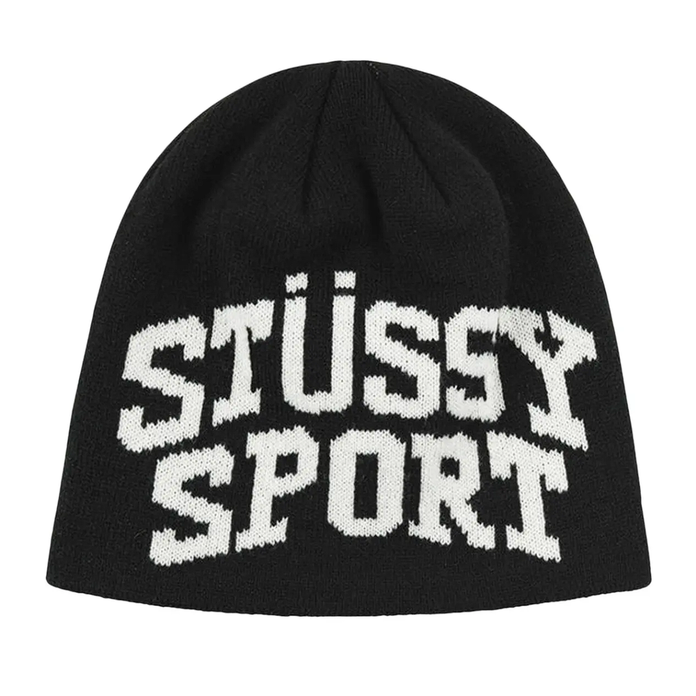 Stussy Sport Jacquard Skullcap Beanie Black