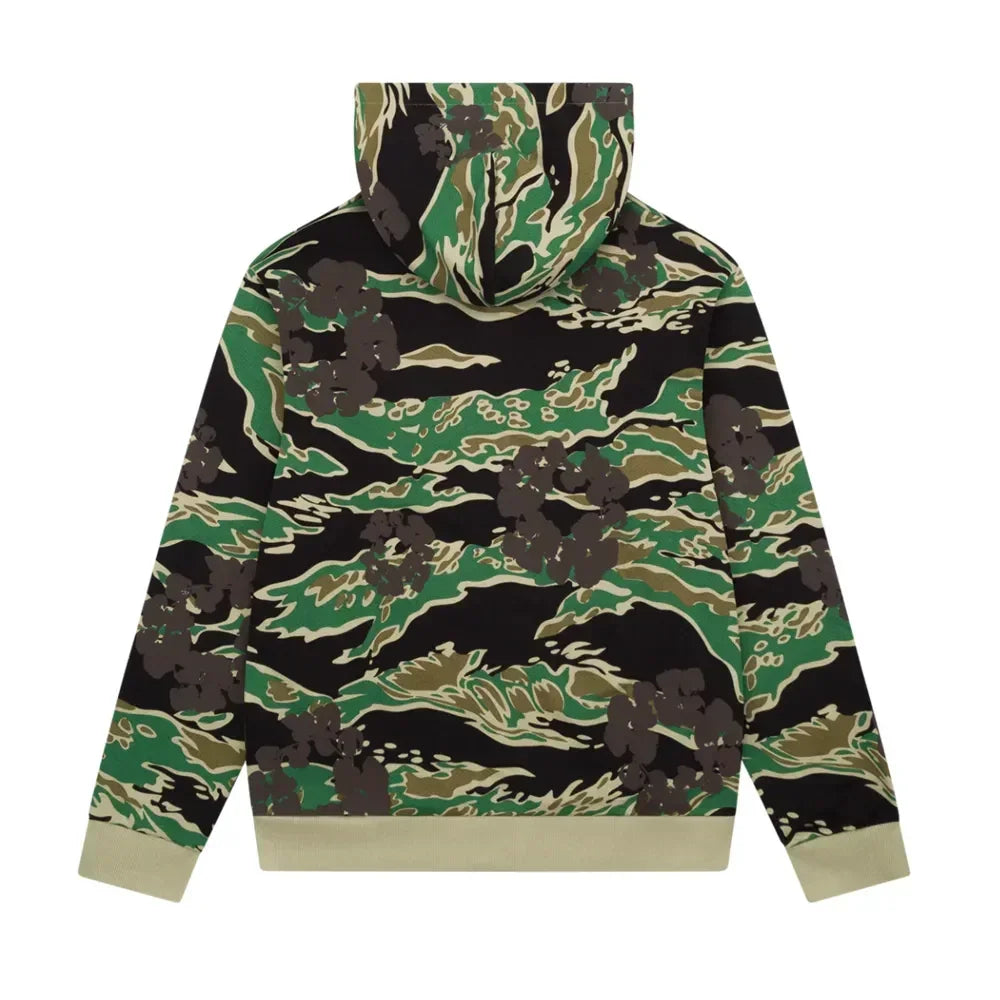 Denim Tears The Cotton Wreath Zip Sweatshirt Green Camo - AFV Clothes