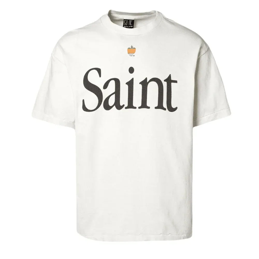 Saint Michael Heart Saint T-Shirt White - AFV Clothes