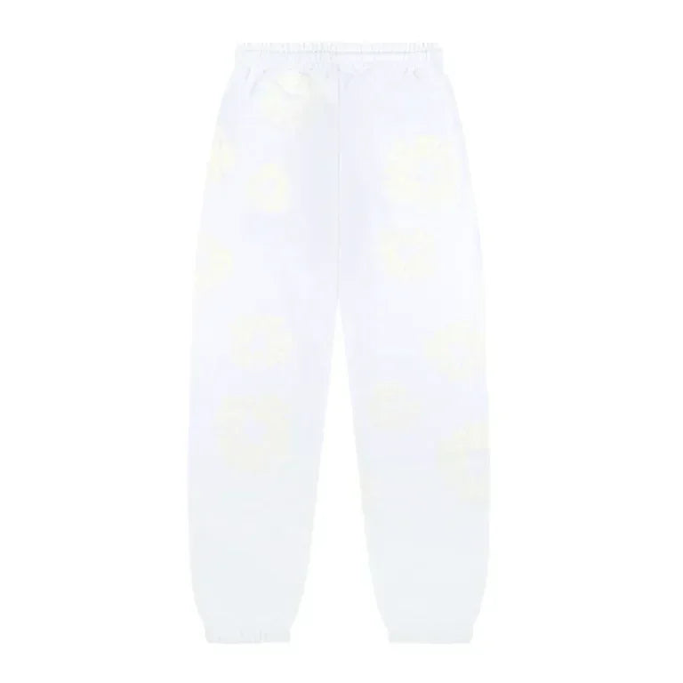 Denim Tears Mono Cotton Wreath Sweatpants White - AFV Clothes
