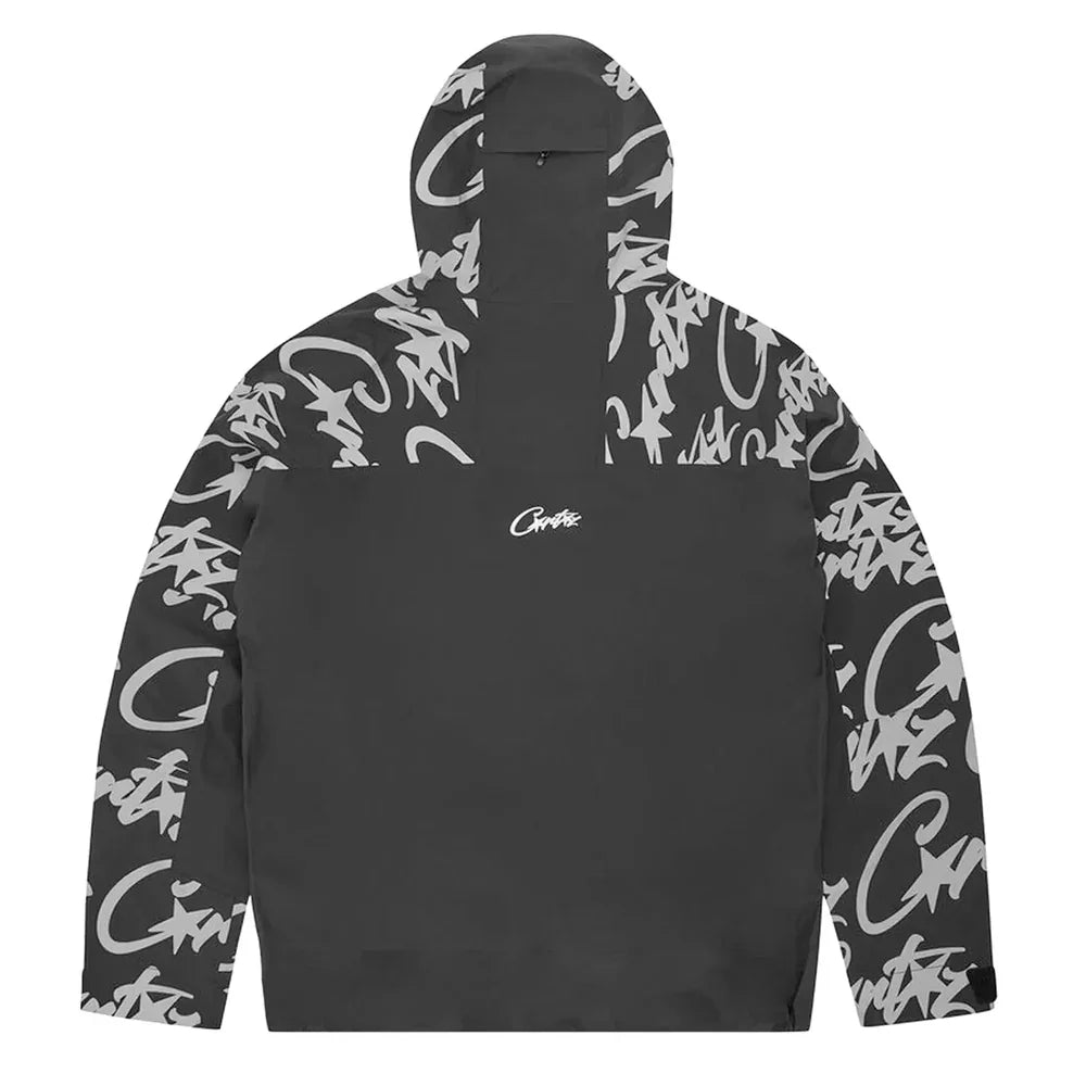 Corteiz Elitework Waterproof Shell Jacket Black