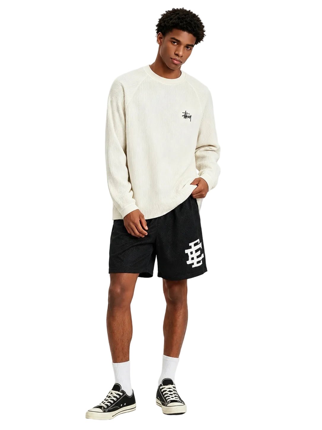 Eric Emanuel EE Akimbo Tyrrell Winston Short Black White - AFewVibe